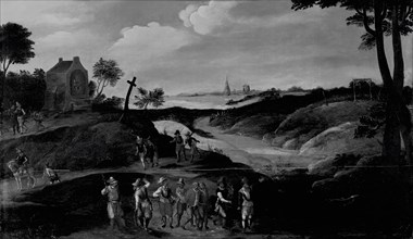 Landscape with Figures, c. 1600/25. Creator: Joos de Momper, the younger.