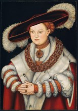 Portrait of Magdalena of Saxony, Wife of Elector Joachim II of Brandenburg, c. 1529. Creator: Lucas Cranach the Elder.