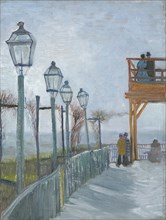 Terrace and Observation Deck at the Moulin de Blute-Fin, Montmartre, early 1887. Creator: Vincent van Gogh.