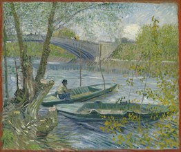 Fishing in Spring, the Pont de Clichy (Asnières), 1887. Creator: Vincent van Gogh.