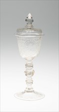 Goblet with Cover, Bohemia, c. 1690. Creator: Bohemia Glass.