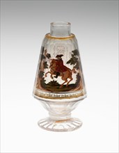 Bottle, Bohemia, c. 1725. Creator: Bohemia Glass.