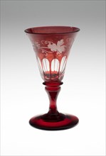Wine Glass, Bohemia, Mid to late 19th century. Creator: Bohemia Glass.