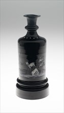 Bottle, Bohemia, c. 1825/40. Creator: Bohemia Glass.
