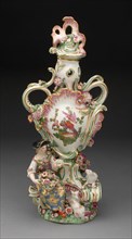 Potpourri Vase with Shepherdess, Chelsea, 1760/65. Creator: Chelsea Porcelain Manufactory.