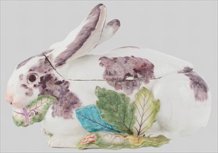 Tureen in the form of a Rabbit, Chelsea, 1755/56. Creator: Chelsea Porcelain Manufactory.