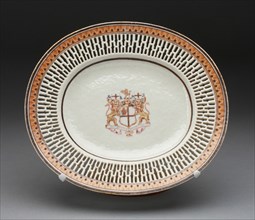 Oval Dish, Jingdezhen, c. 1770. Creator: Jingdezhen Porcelain.