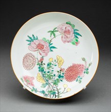 Dish, China, c. 1725, Qing dynasty (1644-1911), Yongzhen period (1723-1735). Creator: Unknown.