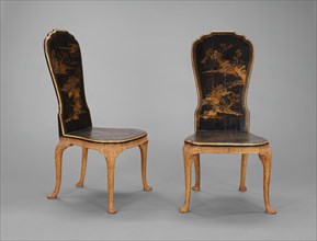 Pair of Hall Chairs, England, 1720/30. Creator: Unknown.