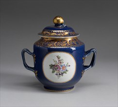Sugar Bowl with Cover, China, c. 1800; gilding possibly added in Europe, c. 1820. Creator: Unknown.