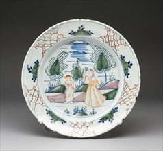 Plate, Delft, 17th century. Creator: Delftware.