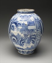 Vase, Delft, c. 1660/80. Creator: Delftware.