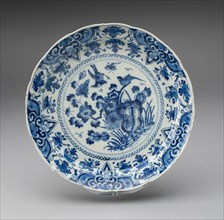 Plate, Delft, c. 1700. Creator: Delftware.