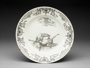 Plate, Vienna, c. 1735. Creator: Du Paquier Porcelain Manufactory.