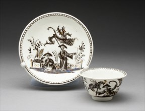 Tea Bowl and Saucer, Vienna, c. 1730. Creator: Du Paquier Porcelain Manufactory.