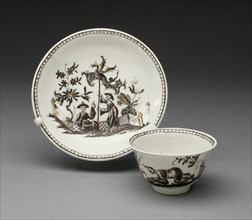 Tea Bowl and Saucer, Vienna, c. 1730. Creator: Du Paquier Porcelain Manufactory.