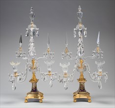 Two Candelabra, England, 1780/1800. Creator: Unknown.