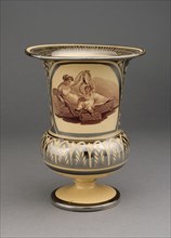 Vase (part of a Garniture of 5 Vases), Leeds, c. 1820. Creator: Unknown.