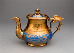 Teapot, Staffordshire, c. 1820. Creator: Staffordshire Potteries.
