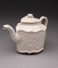 Teapot, Staffordshire, 1750/59. Creator: Staffordshire Potteries.