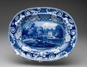 Platter, Staffordshire, Mid 19th century. Creator: Staffordshire Potteries.