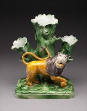Flower Pot with Lion, Staffordshire, 1790/1810. Creator: Staffordshire Potteries.