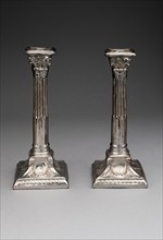 Candlestick (one of a pair), Staffordshire, 1810/20. Creator: Staffordshire Potteries.