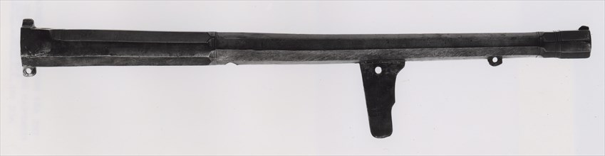 Wall Gun (Hakenbüchse) with Stock and Stand, Europe, early 16th century. Creator: Unknown.