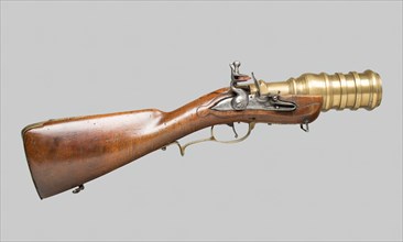 Flintlock "Hand Mortar" Gun, Germany, 1740. Creator: Unknown.