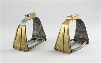Pair of Stirrups, Germany, 19th century in early 16th century German style. Creator: Unknown.