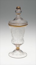 Goblet with cover, Flecken Zechlin, c. 1740 or early 19th century. Creator: Unknown.