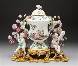 Potpourri Urn, Meissen, 1750/55. Creator: Meissen Porcelain.