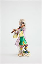 Flute Player for the Monkey Band, Meissen, c. 1765. Creators: Meissen Porcelain, Johann Joachim Kaendler.