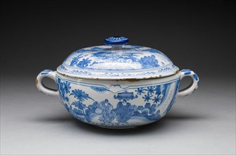 Covered Bowl, Delft, c. 1700. Creator: Delftware.