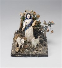 Shepherdess in a Landscape, France, 1750/99. Creator: Verres de Nevers.