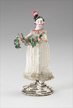 Girl Holding a Garland, France, 18th century. Creator: Verres de Nevers.