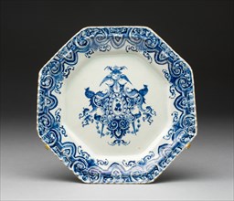 Plate, France, 19th or 20th century. Creator: Delftware.