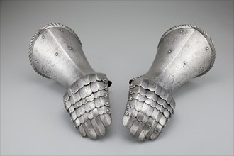 Pair of Mitten Gauntlets, Spain, c. 1500/20. Creator: Unknown.