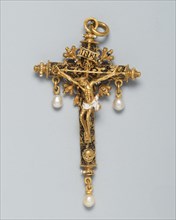 Double-Sided Crucifix Pendant, Spain, c. 1575-c. 1600. Creator: Unknown.