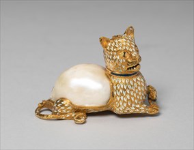 Baroque Pearl Mounted as a Cat Holding a Mouse, Spain, 17th century. Creator: Unknown.