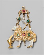 Pendant with Agnus Dei (Lamb of God), Spain, c. 1575-c. 1650, with later modifications. Creator: Unknown.