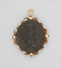 Two-Sided Pendant with Adoration and Baptism of Christ, Spain, 18th century (?), mount: 19th century Creator: Unknown.