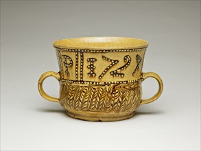 Cup, Staffordshire, 1724. Creator: Staffordshire Potteries.