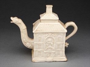 Teapot, Staffordshire, c. 1750. Creator: Staffordshire Potteries.