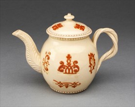 Teapot, Staffordshire, c. 1750. Creator: Staffordshire Potteries.