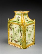 Tea Canister, Staffordshire, 1780. Creator: Staffordshire Potteries.