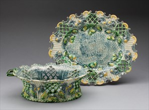 Basket and Stand, Staffordshire, 1760/70. Creator: Staffordshire Potteries.