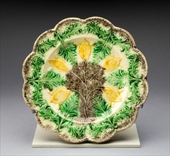 Plate, Staffordshire, 1760/70. Creator: Staffordshire Potteries.
