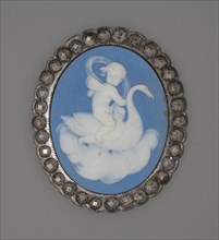 Medallion with Cupid and Swan, Burslem, Late 18th century. Creator: Wedgwood.
