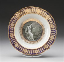 Soup Plate from the "Hope Service" Made for the Duke of Clarence, Worcester, c. 1792. Creator: Royal Worcester.